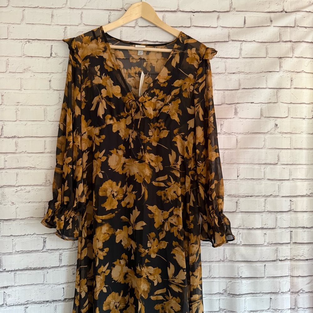 Fall Leaves Floral Dress